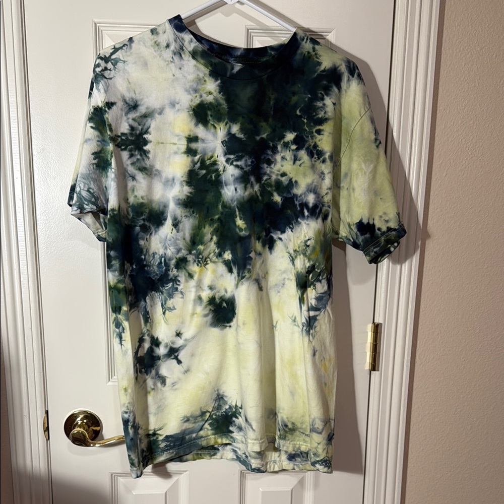 Men's L Tie-Dye T-Shirt - Mix of greens